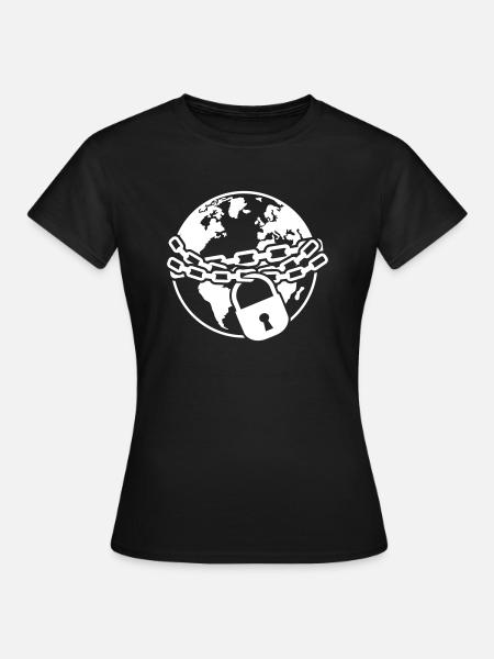 Lock down - Frauen T-Shirt - Schwarz