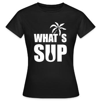 Cadeau parfait pour les riders de SUP : Qu’est-ce que le SUP ? - T-shirt Femme - noir - Devant - AI Model Female 172 dark (172cm)