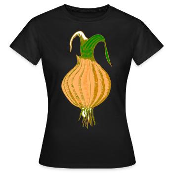 oignon - T-shirt Femme - noir - Devant - AI Model Female 172 dark (172cm)