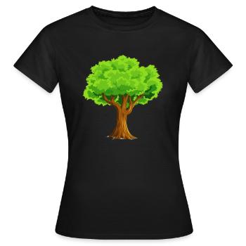 baum tree baumstamm wald forest woods33 - Frauen T-Shirt - Schwarz - Vorne - AI Model Female 172 dark (172cm)