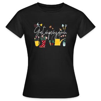 Kleingarten Anfänger Gartenprinzessin Gemüse - Frauen T-Shirt - Schwarz - Vorne - AI Model Female 172 dark (172cm)