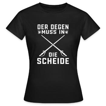 Sportschütze Degen Sportschießen Königskompanie - Frauen T-Shirt - Schwarz - Vorne - AI Model Female 172 dark (172cm)