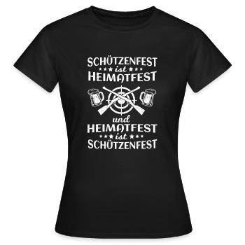 Sportschütze Heimatfest Königskompanie - Frauen T-Shirt - Schwarz - Vorne - AI Model Female 172 dark (172cm)