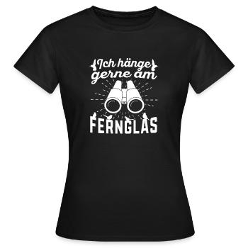 Vögel beobachten Ornithologie Vogelbeobachtung - Frauen T-Shirt - Schwarz - Vorne - AI Model Female 172 dark (172cm)