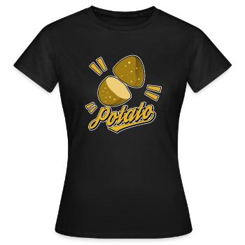 potato - Women's T-Shirt - black - Front - AI Model Female 172 dark (172cm)
