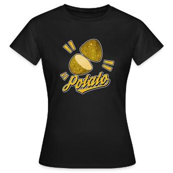 pomme de terre - T-shirt Femme - noir - Devant - AI Model Female 172 dark (172cm)
