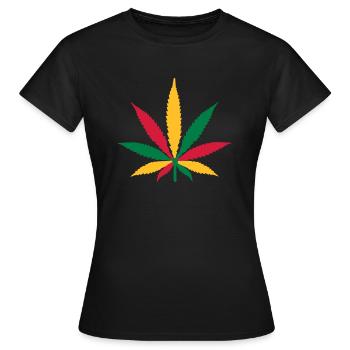 Marijuana Reggae - Women's T-Shirt - black - Front - AI Model Female 172 dark (172cm)