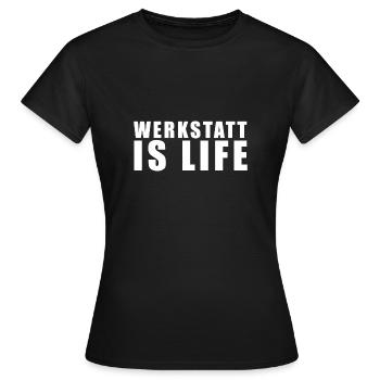 Workshop exhaust claim - Women's T-Shirt - black - Front - AI Model Female 172 dark (172cm)