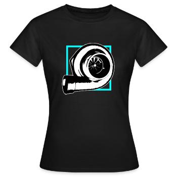 Tuning Auto Turbolader - Frauen T-Shirt - Schwarz - Vorne - AI Model Female 172 dark (172cm)