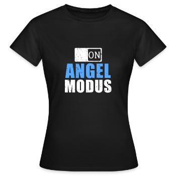 Angling - Women's T-Shirt - black - Front - AI Model Female 172 dark (172cm)