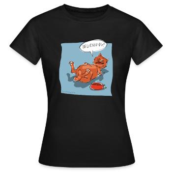Bedienung! - Frauen T-Shirt - Schwarz - Vorne - AI Model Female 172 dark (172cm)
