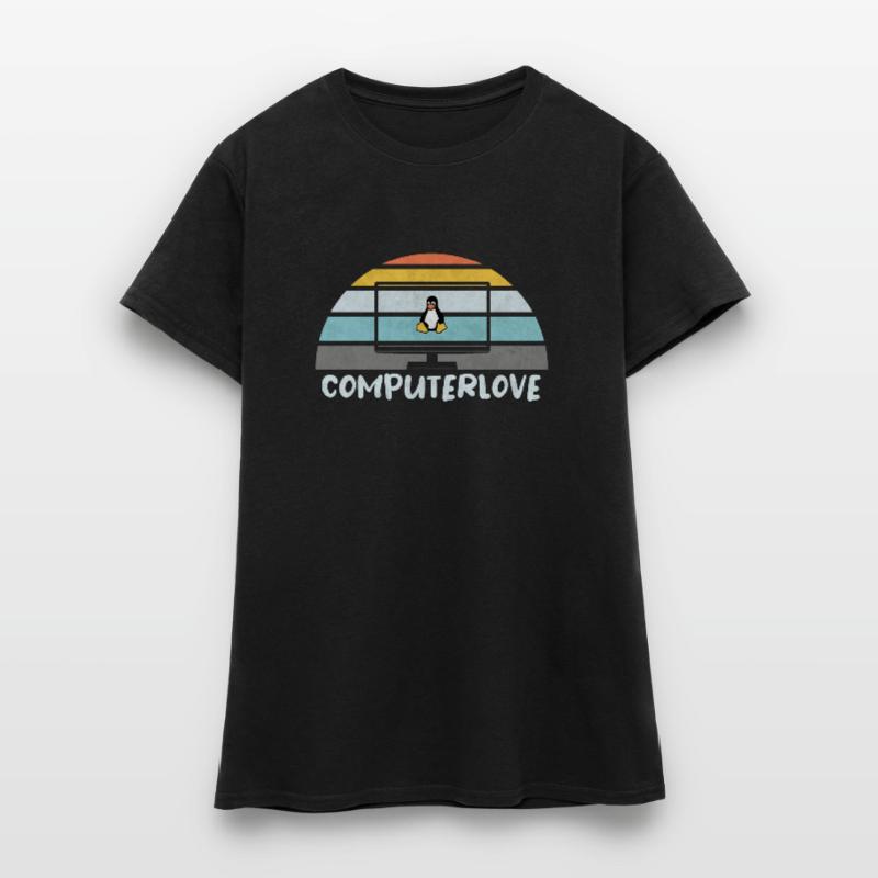 PROGRAMMATEUR LINUX PENGUIN TUX PC COMPUTERLOVE T-shirt Femme
