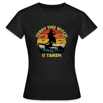 Sorry This Witch Is Taken - Women's T-Shirt - black - Front - AI Model Female 172 dark (172cm)