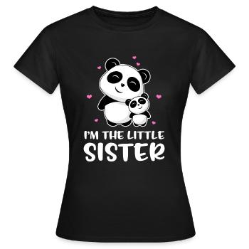 Je suis la petite soeur - Petite soeur panda - T-shirt Femme - noir - Devant - AI Model Female 172 dark (172cm)