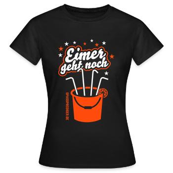 Mallorca Sangria T Shirt Eimer geht noch - Frauen T-Shirt - Schwarz - Vorne - AI Model Female 172 dark (172cm)