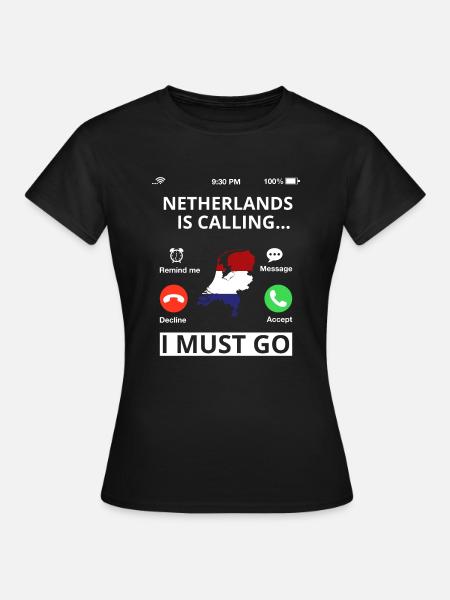 Pays-Bas Drapeau Hollande Drapeau néerlandais - T-shirt Femme - noir