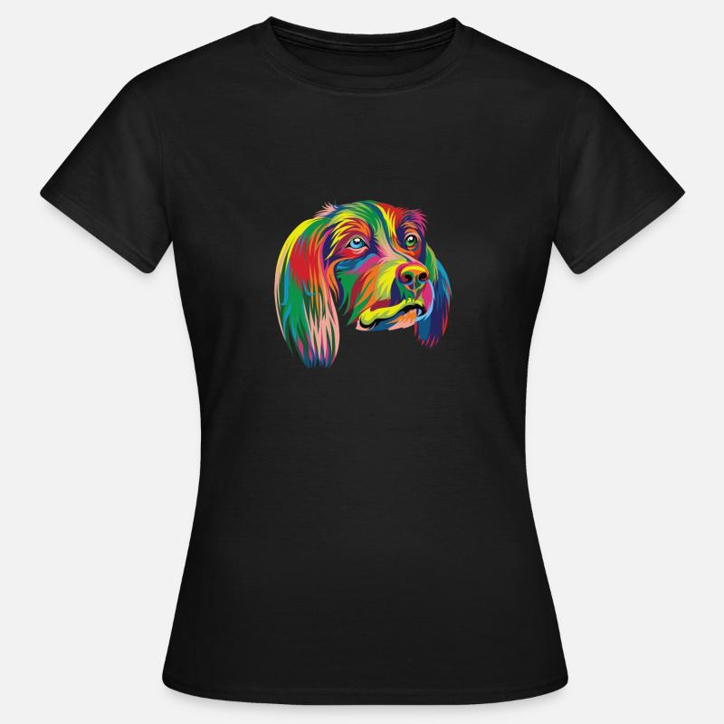 Rainbow Dog - Premium Design - Women's T-Shirt - black