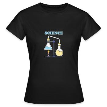 Stand back i am going to try Science - Women's T-Shirt - black - Front - AI Model Female 172 dark (172cm)