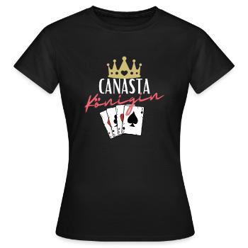 Reine de Canasta - T-shirt Femme - noir - Devant - AI Model Female 172 dark (172cm)