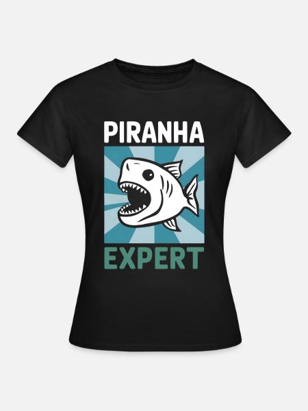 Piranha - Frauen T-Shirt - Schwarz