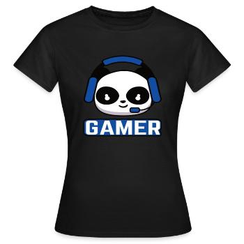 Gamer Esport Gaming Gamer Panda Noob Gift - Women's T-Shirt - black - Front - AI Model Female 172 dark (172cm)
