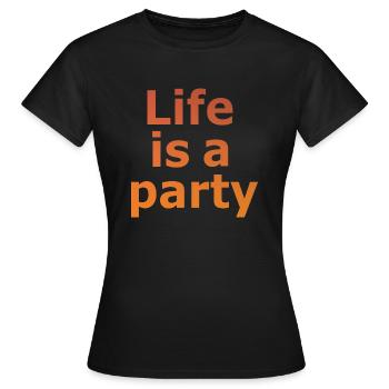 Partei - Frauen T-Shirt - Schwarz - Vorne - AI Model Female 172 dark (172cm)