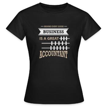 Accountant accountant - Women's T-Shirt - black - Front - AI Model Female 172 dark (172cm)