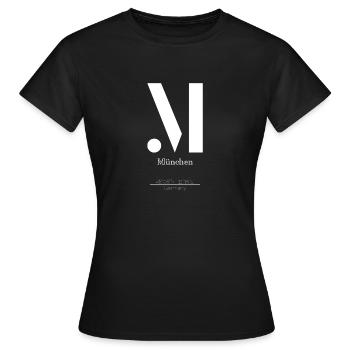 München - Frauen T-Shirt - Schwarz - Vorne - AI Model Female 172 dark (172cm)