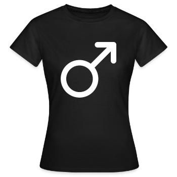 Symbole Homme - Sexe - T-shirt Femme - noir - Devant - AI Model Female 172 dark (172cm)