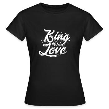 LE ROI DE L'AMOUR - T-shirt Femme - noir - Devant - AI Model Female 172 dark (172cm)