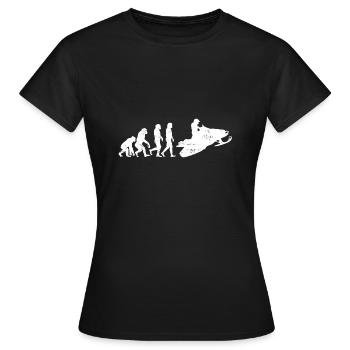 Snowmobile evolution gift snow sledge - Women's T-Shirt - black - Front - AI Model Female 172 dark (172cm)