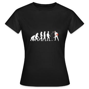 Le chanteur rock cadeau guitare évolution hardrock - T-shirt Femme - noir - Devant - AI Model Female 172 dark (172cm)