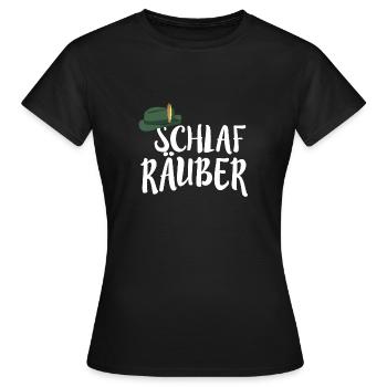 SCHLAF RÄUBER KINDER SCHLAFLOS KINDER SPRUCH KIND - Frauen T-Shirt - Schwarz - Vorne - AI Model Female 172 dark (172cm)