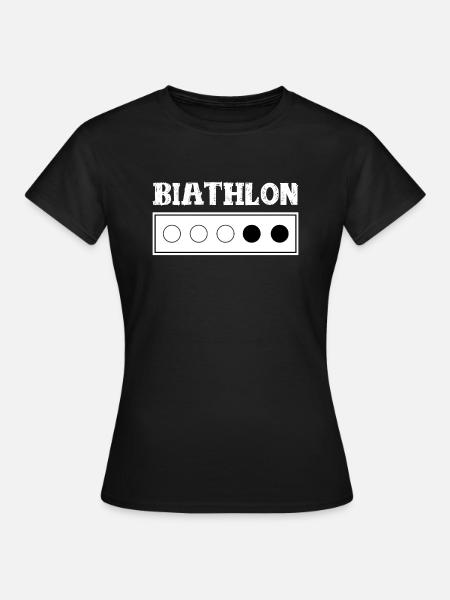Biathlon Sport d'hiver - T-shirt Femme - noir