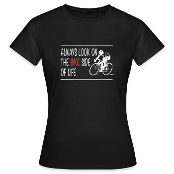 Pour les professionnels de la course: le côté du vélo! - T-shirt Femme - noir - Devant - AI Model Female 172 dark (172cm)