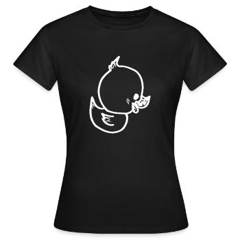 ente - entchen - Frauen T-Shirt - Schwarz - Vorne - AI Model Female 172 dark (172cm)