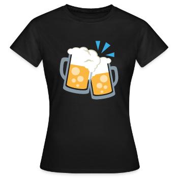 bier krüge - Frauen T-Shirt - Schwarz - Vorne - AI Model Female 172 dark (172cm)