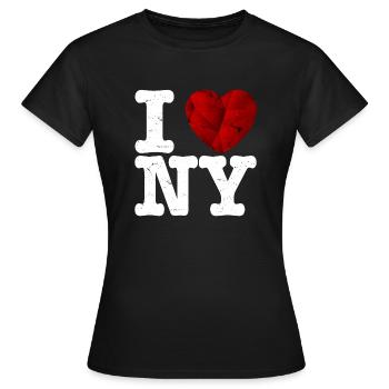 I love New york t shirt - geschenk herz lieben - Frauen T-Shirt - Schwarz - Vorne - AI Model Female 172 dark (172cm)