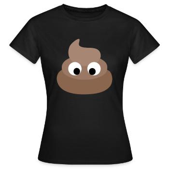 Poop Emoji Poop Pile - Women's T-Shirt - black - Front - AI Model Female 172 dark (172cm)