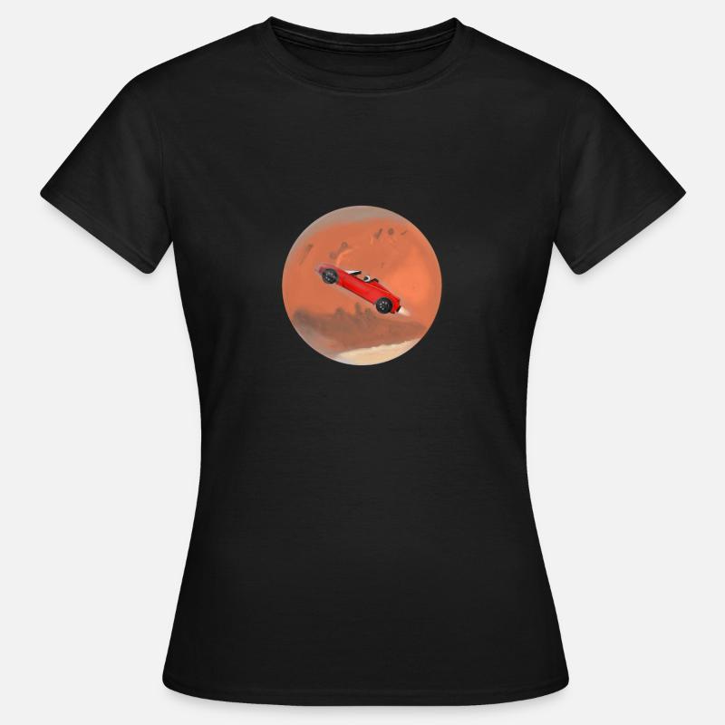 Space Car / , SpaceX, Tesla - Women's T-Shirt - black