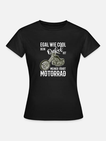 Motorrad Chopper cool Onkel Geschenkidee NEU - Frauen T-Shirt - Schwarz