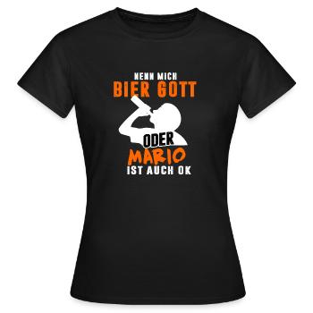 NENN MICH MARIO - Frauen T-Shirt - Schwarz - Vorne - AI Model Female 172 dark (172cm)