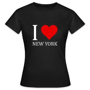 I love New York - Frauen T-Shirt - Schwarz - Vorne - AI Model Female 172 dark (172cm)