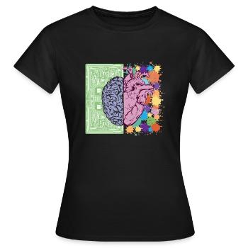 liebe & verstand - Frauen T-Shirt - Schwarz - Vorne - AI Model Female 172 dark (172cm)