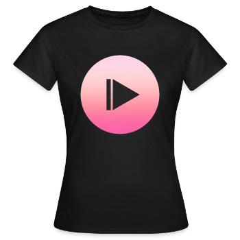 Design rose simple et simple - T-shirt Femme - noir - Devant - AI Model Female 172 dark (172cm)