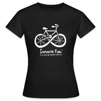 Chemise infinie de bicyclette de carburant - T-shirt Femme - noir - Devant - AI Model Female 172 dark (172cm)