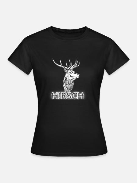 Hirsch - Frauen T-Shirt - Schwarz