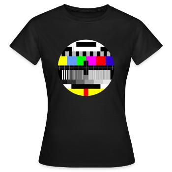 TV sight - Women's T-Shirt - black - Front - AI Model Female 172 dark (172cm)