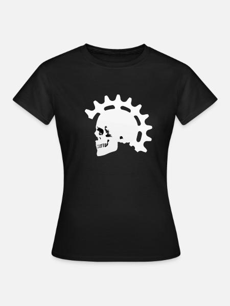 Bicycle, racing bike, MTB, men, skull, gift - Women's T-Shirt - black