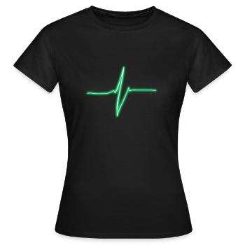 Pouls - T-shirt Femme - noir - Devant - AI Model Female 172 dark (172cm)